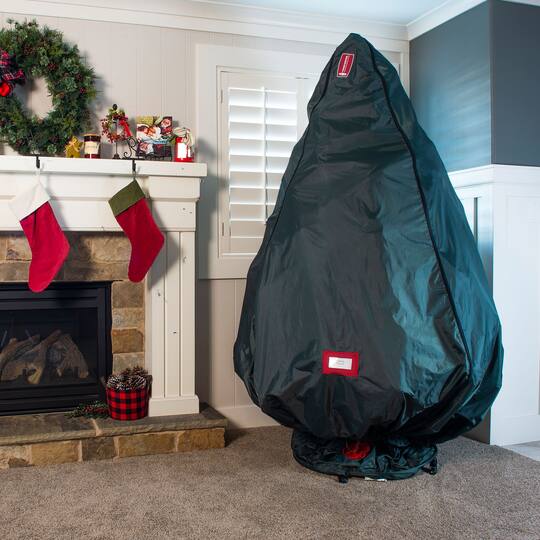 TreeKeeper 7-9ft. Upright Assembled Christmas Tree Bag with Wheels
